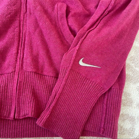 NIKE Full-Zip Wool Blend Tennis Jacket in Bright Fuschia - Picture 4 of 9